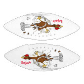 Grappig met coole cartoon illustratie kip american football (Panelen)