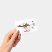 Grappig met coole cartoon illustratie kip badge (Handheld)