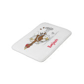 Grappig met coole cartoon illustratie kip badmat (Gekanteld)