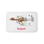 Grappig met coole cartoon illustratie kip badmat (Voorkant)