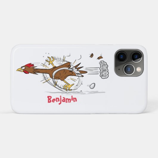 Grappig met coole cartoon illustratie kip Case-Mate iPhone case (Achterkant (horizontaal))