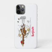 Grappig met coole cartoon illustratie kip Case-Mate iPhone case (Achterkant)