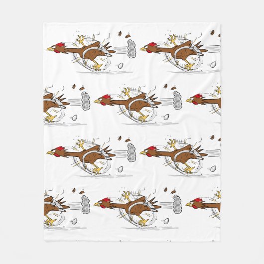 Grappig met coole cartoon illustratie kip fleece deken (Voorkant)