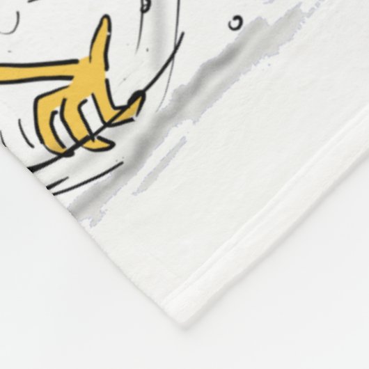 Grappig met coole cartoon illustratie kip fleece deken (Hoek)