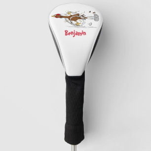 Grappig met coole cartoon illustratie kip golfheadcover