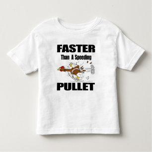 Grappig met coole cartoon illustratie kip kinder shirts