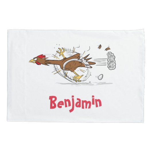 Grappig met coole cartoon illustratie kip kussensloop (Achterkant)