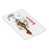 Grappig met coole cartoon illustratie kip magneet (Rechterzijde)