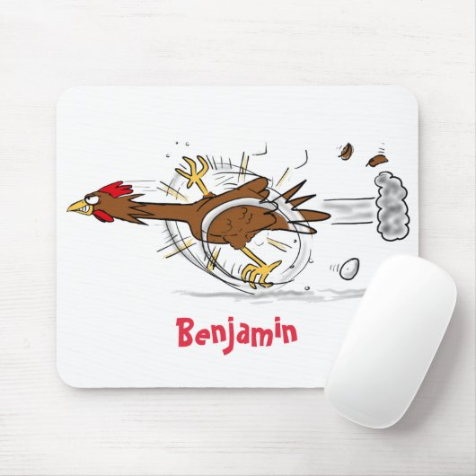 Grappig met coole cartoon illustratie kip muismat (Met muis)