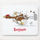 Grappig met coole cartoon illustratie kip muismat (Voorkant)