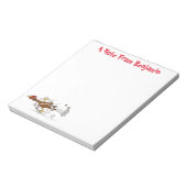 Grappig met coole cartoon illustratie kip notitieblok (Linkerzijde)