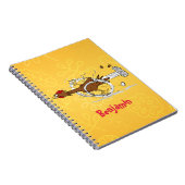 Grappig met coole cartoon illustratie kip notitieboek (Rechterzijde)