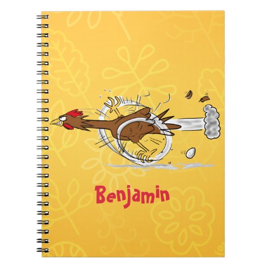 Grappig met coole cartoon illustratie kip notitieboek (Voorkant)