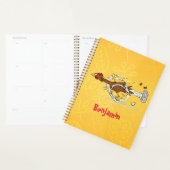 Grappig met coole cartoon illustratie kip planner (Display)