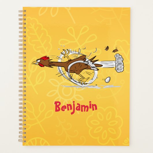 Grappig met coole cartoon illustratie kip planner (Voorkant)