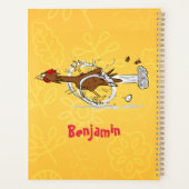 Grappig met coole cartoon illustratie kip planner (Achterkant)