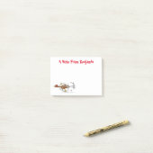 Grappig met coole cartoon illustratie kip post-it® notes (Op bureau)