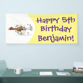 Grappig met coole cartoon illustratie kip spandoek (Beurs)