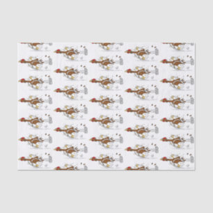 Grappig met coole cartoon illustratie kip tissuepapier