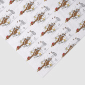 Grappig met coole cartoon illustratie kip tissuepapier (Detail)