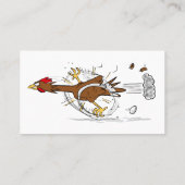 Grappig met coole cartoon illustratie kip visitekaartje (Achterkant)