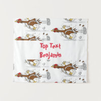 Grappig met coole cartoon illustratie kip