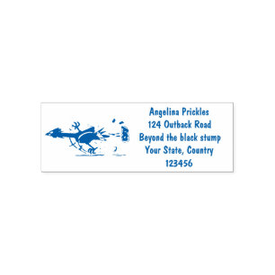 Grappig met coole cartoon illustratie kip  zelfinktende stempel