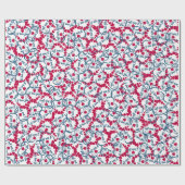 Grappig met Cute I Love You Pattern Cadeaupapier (Vlak)