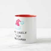 Grappig met de kerstkoekjes van de kerstman mok (Midden)