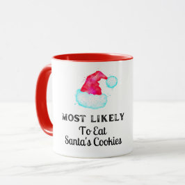 Grappig met de kerstkoekjes van de kerstman mok