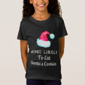 Grappig met de kerstkoekjes van de kerstman t-shirt (Voorkant)
