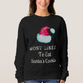 Grappig met de kerstkoekjes van de kerstman trui (Voorkant)