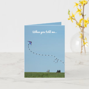 Grappig met de touwtjes "Go Fly a Kite", een mooie Kaart