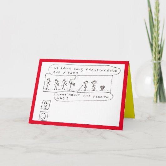 Grappig met drie Mannen Gifts Joke Feestdagen Kaart (Voorkant)