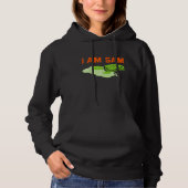 Grappig met een groene hum en eieren die ik ben Sa Hoodie (Voorkant)