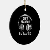 Grappig met gamer Gift Headset kan je niet horen d Keramisch Ornament (Rechts)