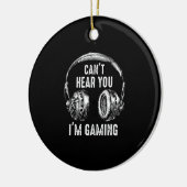 Grappig met gamer Gift Headset kan je niet horen d Keramisch Ornament (Links)
