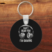Grappig met gamer Gift Headset kan je niet horen d Sleutelhanger (Voorkant)