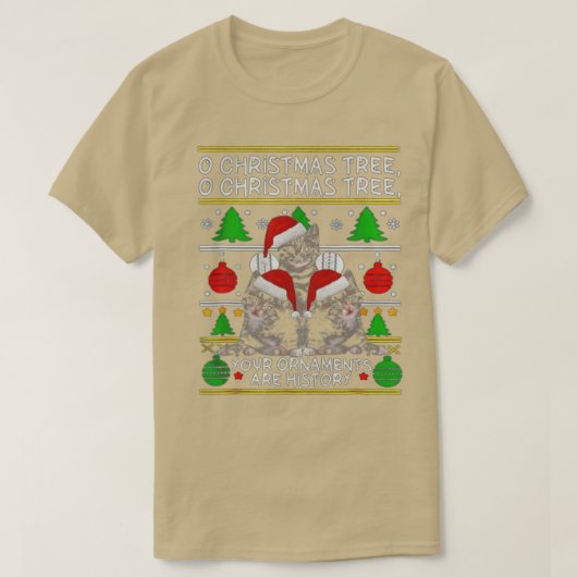 Grappig met kerstbomen... je versieringen zijn ges t-shirt (Design voorkant)