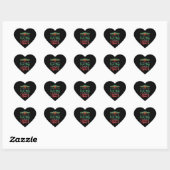 Grappig met kerstfilm hart sticker (Vel)