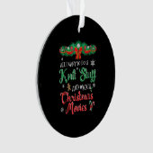 Grappig met kerstfilm ornament (voorkant)