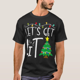 Grappig met kerstlampjes, laat ons kerstvolwassene t-shirt