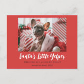 Grappig met kersttaartje Foto Red White Feestdagenkaart (Voorkant)