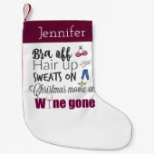 Grappig met kerstwijn dat de persoonlijke voorkeur kleine kerstsok (Voorkant)