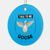 Grappig met me praten. keramisch ornament (Links)