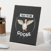 Grappig met me praten. reclamebord met voetstuk (Insitu)