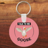 Grappig met me praten. sleutelhanger (Voorkant)