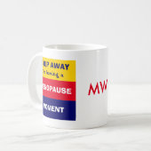 Grappig met MENOPAUSE MOMENT Monogram Koffiemok (Voorkant links)