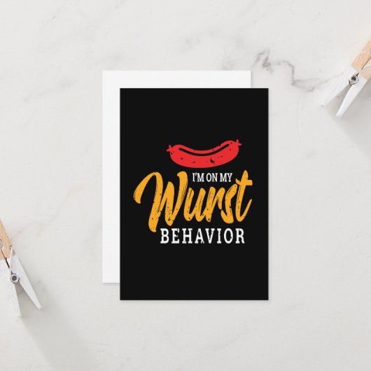 Grappig met mijn wangedrag Oktoberfest Kaart (Voorkant / Achterkant in situ)