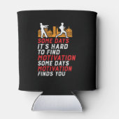 Grappig met motivatie om door ziombiës te lopen blikjeskoeler (Achterkant)